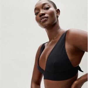 Everlane The Triangle Bikini Top  black NWOT